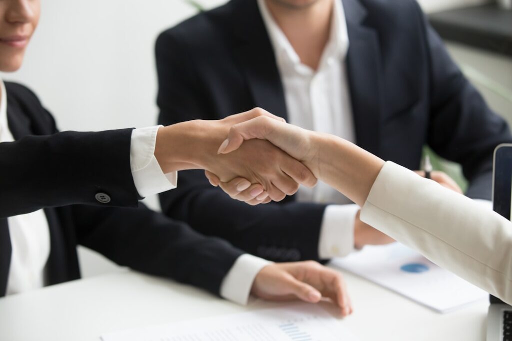 salary negotiation handshake